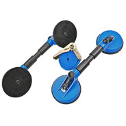 Набор съемников стекол 60кг. 3пр. (стеклодомкрат двухзажимной плавающий - 2шт, стяжка груза с трещот...Forsage F-63404S