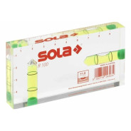 Уровень 100 мм 2 глазка акриловый R100   SOLA 1622142