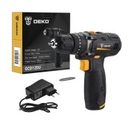 Дрель-шуруповерт ударная аккумуляторная, 12В, 1 АКБ 1.5 А/ч, DEKO GCD12DU...Deko 063-4039