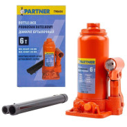 Домкрат бутылочный 6т (h min 200мм, h max 385мм)  Partner PA-T90604