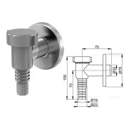 Сифон для стиральной машины наружный хромированный  Alcaplast APS1-BL-01