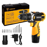 Дрель-шуруповерт аккумуляторная, 12В, 2АКБ 2,0 А/ч, 1350 об.мин, 28 Нм,  DEKO DKCD12V ...Deko 083-1022