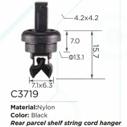 Клипса для крепления внутренней обшивки а/м Ниссан пластиковая (100шт/уп.)  ...Forsage клипса C3719(Nissan)
