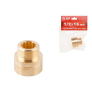 Удлинитель внутренняя-наружная резьба 1/2X15 мм.  AV Engineering AVE301002