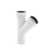Тройник МВК, бел. 110/110х45 (Для внутренней канализации)  РосТурПласт 36524