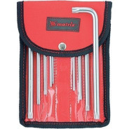 Набор ключей имбусовых TORX-TORX Tampered, 9 шт., T10-T50, CrV, удлиненные, сатин., чехол  ...Matrix 12313