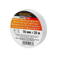 Изолента ПВХ 18mmх20м белая PROFI (130 мкм)  STARTUL ST9046-6