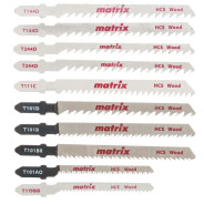 Набор полотен для электролобзика по дереву, 10 шт, T-SET1007  ...Matrix 78249