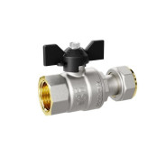 Кран шаровый с накидной гайкой 1/2" вн.-вн. бабочка,  LD LD.47.346.15