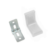 Уголок мебельный 26х26 цинк с декор накладкой белый (4 шт в зип-локе)   ...STARFIX SMM1-66848-4