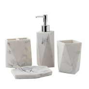 Набор для ванной комнаты 4пр. (мыльница, дозатор для мыла, подставка для зубных щеток, подставка для...La and Te beaute LT-BS-12