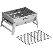 Мангал-барбекю складной с решеткой, 35х27х20 см, нержавеющая сталь  ...PERFECTO LINEA 47-235272