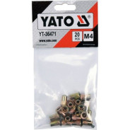 Заклепки резьбовые стальные М4, 20шт  YATO YT-36471