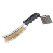 Щетка по металлу ручная в железном корпусе с пластиковой рукояткой (медь)  ...Rock FORCE RF-34012124