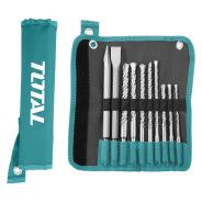 Набор буров и зубил SDS-plus   (10 шт)TOTAL TACSD19101