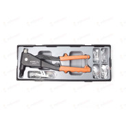 Заклепочник ручной резьбовой, 210мм, M3-M6, с набором заклепок 86 пр. в лотке  ...Force T5861