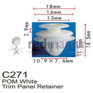 Клипса для крепления внутренней обшивки а/м Мазда пластиковая (100шт/уп.)  клипса ...Forsage C0271(Mazda)