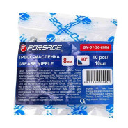 Пресс-масленка 8мм угловая (90град.), комплект 10 шт.  Forsage F-GN-01-90-8MM