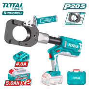 Кабелерез гидравлический аккумуляторный, 20В, 2АКБ 5,0 А/ч,60кН,   ...TOTAL TRCLI2005