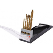 Сверла по плитке и стеклу с хвостовиком HEX 4-10mm (набор 5шт)  ...YATO YT-44809