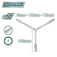 Ключ торцевой Y-образный 8-10-12 мм  TOTAL THYSW081012