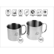 Кружки стальные со складными ручками, 250 и 350 мл  ARIZONE 42-250350