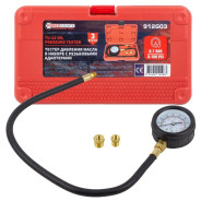 Тестер давления масла в наборе с резьбовыми адаптерами, набор в пластиковом кейсе  ...FORCEKRAFT FK-912G03