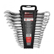 Ключи комбинированные, набор 14пр. (10, 12-19, 22, 24, 27, 30, 32мм)  FORCEKRAFT FK-5141MP