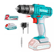 Дрель-шуруповерт 12В, 1АКБ 1.5А/ч, 25Нм, 1500об/мин, БЗП 10мм, TOTAL TDLI1218