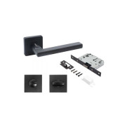 Комплект ручка и защ. с фикс АЛЛЮР АРТ "ВЕНСАН" BL+L7050S BL+BK-S1 BL (26150/S7050) матовы...УЗК 15201