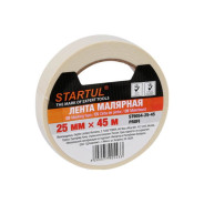 Лента малярная 25ммх45м PROFI (), белая (производство РФ)  STARTUL ST9054-25-45