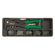 Набор-сет заклепочник с заклепками 2.4-4.8mm, 136х364mm  Toptul GAAT0101