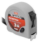 Рулетка Fine, 3 м х 16 мм, пластиковый корпус  Matrix 31016
