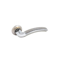 Ручка дверная 26 SN/CP мат.никель/хром квадрат 130mm СТАНДАРТ  ...УЗК 13773