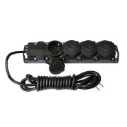 Удлинитель брызгозащищенный 3.5м, 4 розетки, 3.7кВт, 3х1.5mm2, с заземляющим контактом  ...BYLECTRICA У16-4663.5м