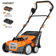 Аэратор-скарификатор аккумуляторный,42(21+21) , 2АКБ 4,0 А/ч,   DAEWOO ...Daewoo Power DSC 3842Li SET