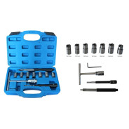 Набор фрез для чистки и восстановления посадочных мест дизельных форсунок 10пр(15х19, 17х17, 17х19, ...Rock FORCE RF-907G11