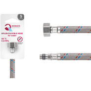 Подводка гибкая, Nylon, иголка м10 короткая - гайка 1/2" 60 см (6 Bar, 90°С)  ...ECONOCE EC033060