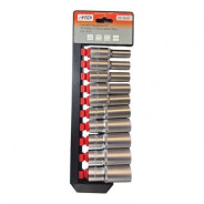 Головки торцевые 1/2" 10-24мм L=76мм (набор 10пр.) CrV  H-D HD-38861