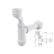 Сифон для писсуара с манжетой  Alcaplast A45A
