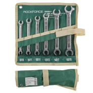 Ключи разрезные 8-19мм, набор 6пр. на полотне  Rock FORCE RF-5066M-P