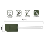 Лопатка силиконовая, 24.5 х 5 см, NATURAL GREEN  PERFECTO LINEA 21-017718