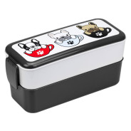 Контейнер для обеда (0.5+0.5л) - бульдоги  IDEA М1233