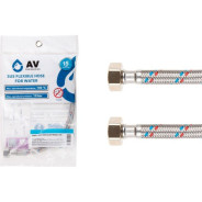 Подводка гибкая для воды гайка- гайка, резьба 1/2" 40см  ...AV Engineering AVE20040