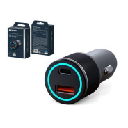 Устройство зарядное автомобильное c двумя портами (USB-C + USB-A) c LED-подсветкой, 68Вт  ...REXANT 18-2231-5