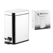 Ведро для мусора с педалью, 5 л, нержавеющая сталь  PERFECTO LINEA 22-160305