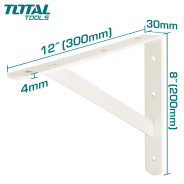 Кронштейн для полок 200 x 300 мм  TOTAL THDSB0812