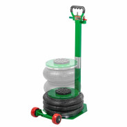 Домкрат подкатной пневматический 5т (4-8bar, h min 135мм, h max 400мм, 3 подушки, ?300мм) RockFORCE ...Rock FORCE RF-TRA1813