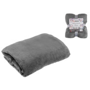 Покрывало флисовое 200x220 см., серое, серия Dream  PERFECTO LINEA 60-200221