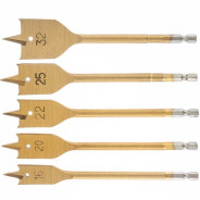 Набор сверл перовых по дереву, 16-20-22-25-32 мм, 5 шт., пластик. кейс  ...Matrix 70443